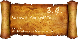 Bukovai Gertrúd névjegykártya
